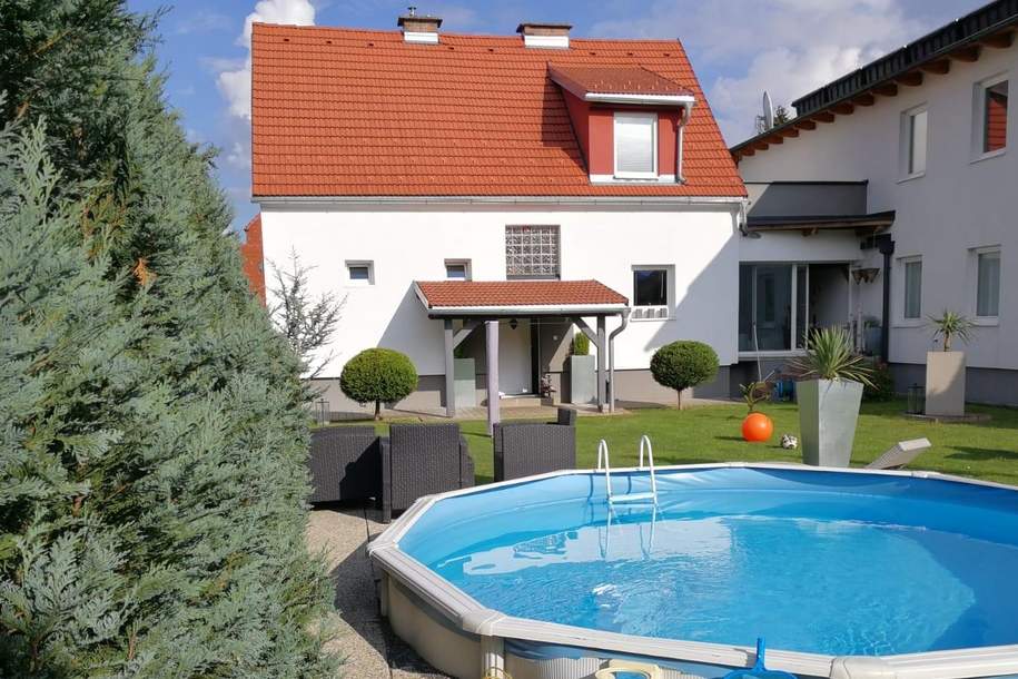Einfamilienhaus mit Pool und Garten + Zinshaus mit 4 Wohnungen!, Haus-kauf, 919.000,€, 8053 Graz(Stadt)