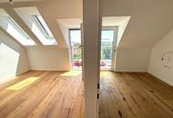 Gartenseitiger 2 Zi Dacherstbezug mit Terrasse und Sauna - Meiselmarkt Nähe