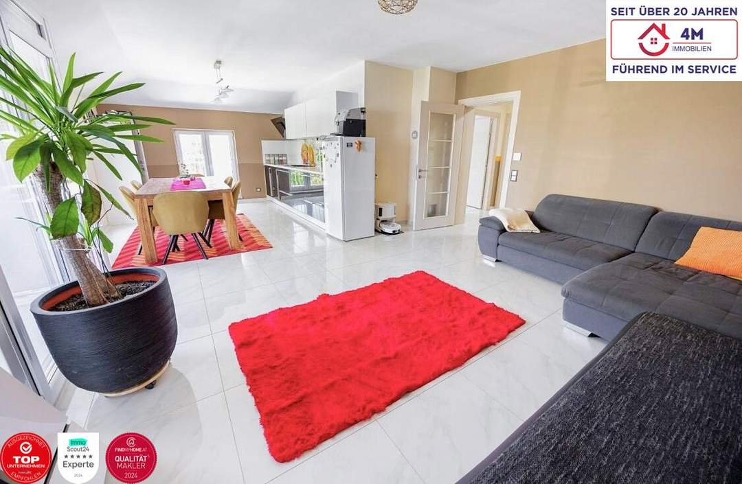 Exklusive Neubau-4-Zimmer-Wohnung mit 17 m² Dachterrasse & 8 m² Balkon