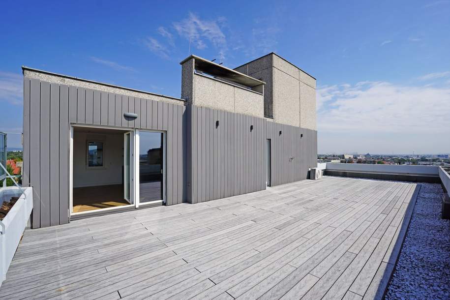 Penthouse-Wohnung | 131 m² Wfl. | 80 m² Dachterrasse mit 270°-Ausblick | PKW-Stellplatz | riesiger Gemeinschaftsgarten | im Zentrum, Wohnung-kauf, 790.000,€, 2345 Mödling