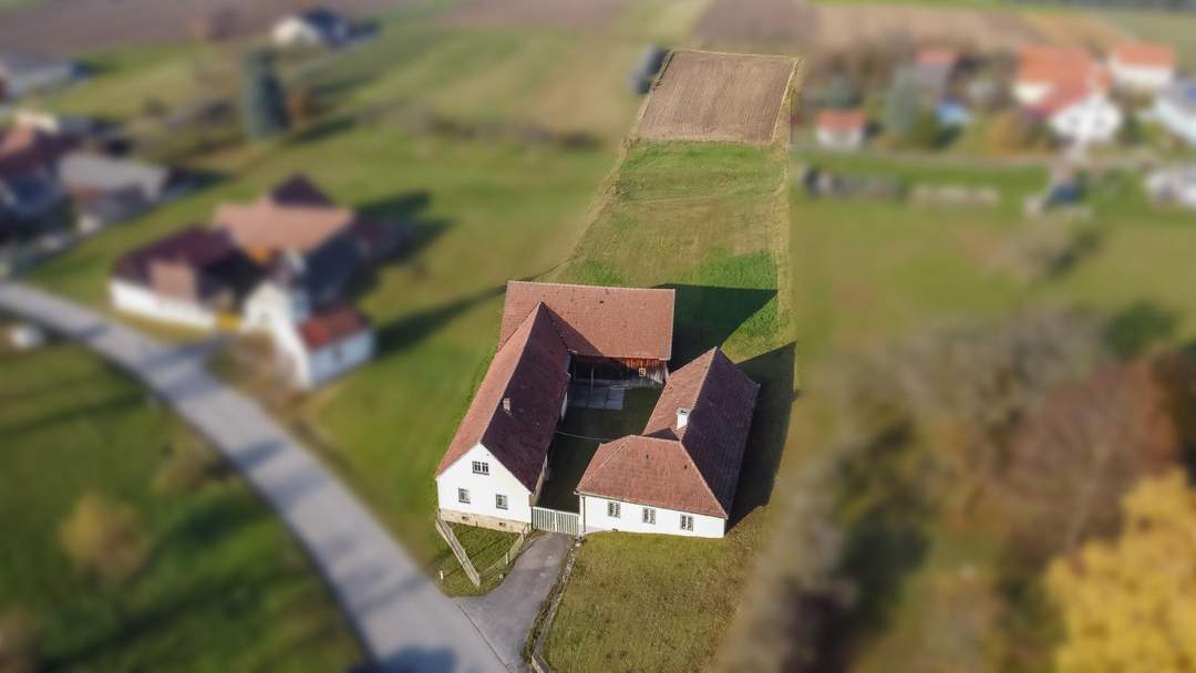 Sanierungsbedürftiger Bauernhof mit großem Grundstück