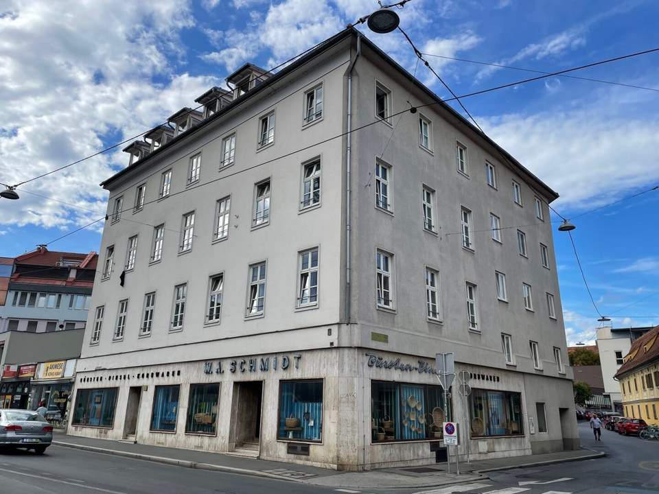 Graz-Zentrum: Rendite ab Tag eins: Perfekt aufgeteilte, vermietete 2-Zi-Wohnung mit Wohn-Essbereich! Nur 2% Maklerprovision 2.OG Top 08 BJ 1841