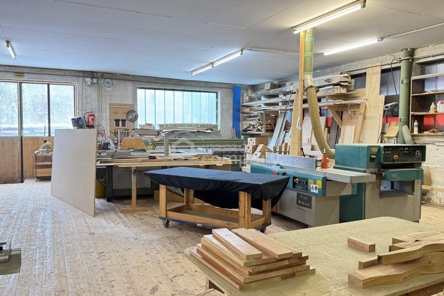 Gewerbliche Liegenschaft mit Produktionsbetrieb (Tischlerei) und Wohnhaus Vöcklabruck/Dürnau – ideal für Unternehmer &amp; Betriebsnachfolge, Gewerbeobjekt-kauf, 1.000.000,€, 4840 Vöcklabruck