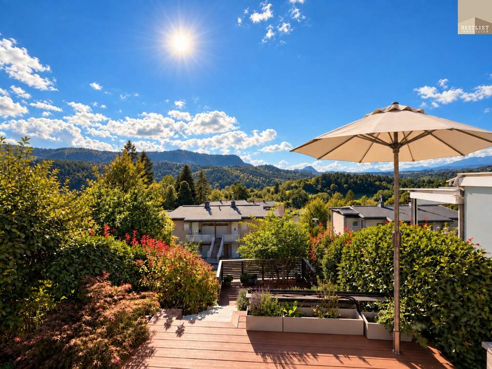 Traumhafter Rundumblick - helle Ferienwohnung mit großzügigen Terrassen in Keutschach am See in Kärnten!