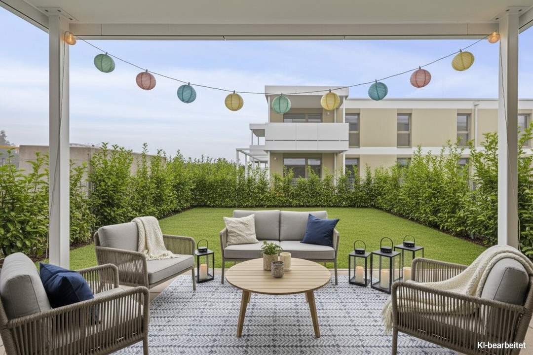PROVISIONSFREI! Ansprechende 3-Zimmer-Gartenwohnung mit offenem Wohn-/Essbereich | Sonnenterrasse