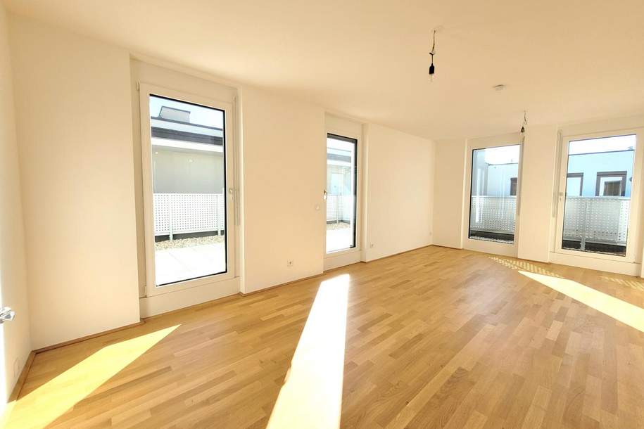 2-Zimmer Dachgeschoßwohnung mit großer Terrasse - Erstbezug!, Wohnung-kauf, 322.500,€, 1230 Wien 23., Liesing