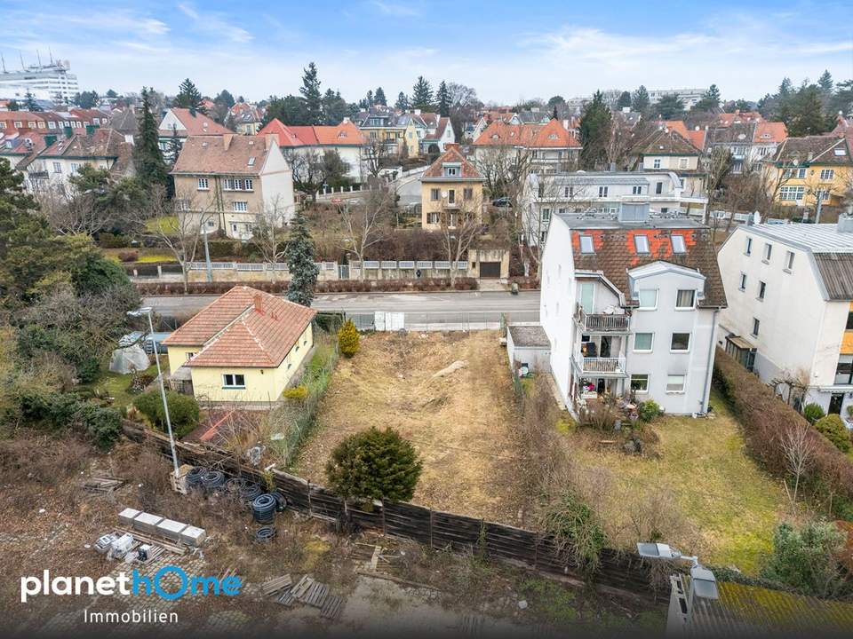 Ebener Baugrund in Hietzing | Unbebaut | Bewilligte Planung | Südwest-Ausrichtung