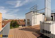 Erstbezug zur Miete – großzügige Dachgeschosswohnung mit 33,50 m² Südwest-Dachterrasse am Erlachplatz