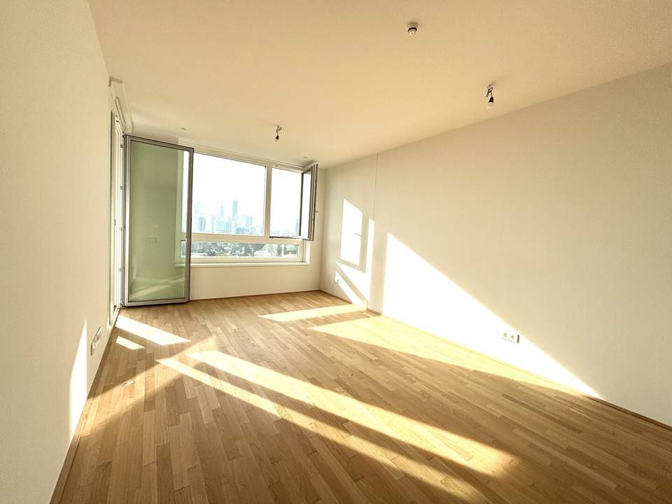 U-Bahn-Station U1 Kagran I Moderne Wohnung mit hochwertiger Ausstattung und Loggia I Donau Zentrum Nähe I Rooftop Pool I Sauna &amp; Fitness