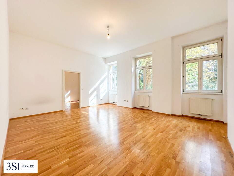 Großzügige Sonnenterrasse + absolute Privatsphäre - Helle 3-Zimmer-Wohnung in eleganter Altbauliegenschaft im 3. Bezirk