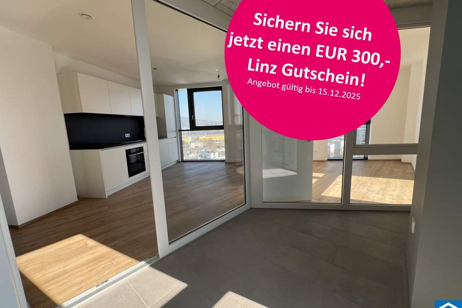 Ideal für WGs – 3 getrennte Zimmer und hochwertige Einbauküche, Wohnung-miete, 1.290,00,€, 4020 Linz(Stadt)