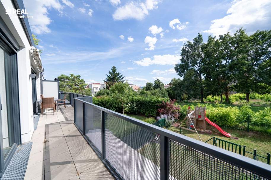 Wunderschöne Terrassenwohnung in Niedrigenergie - 78m², Wohnküche, 2 Zimmer, Südwestbalkon, 2 Garagenplätze!, Wohnung-kauf, 430.000,€, 7000 Eisenstadt(Stadt)
