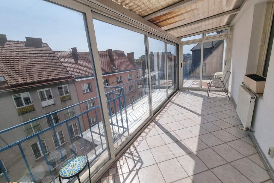 Wohnung mit ca. 75 m2 Wohnfläche plus WINTERGARTEN und Terrassen auf Wohnebene in OST/WEST Ausrichtung, Wohnung-kauf, 395.000,€, 1150 Wien 15., Rudolfsheim-Fünfhaus
