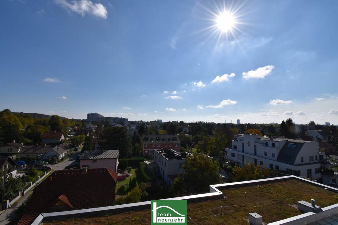 Die Wohnung der Superlative - Atemberaubender Weitblick mit großer Süd-Ost-Terrasse direkt beim Donauzentrum und U1 - Baurecht. - WOHNTRAUM