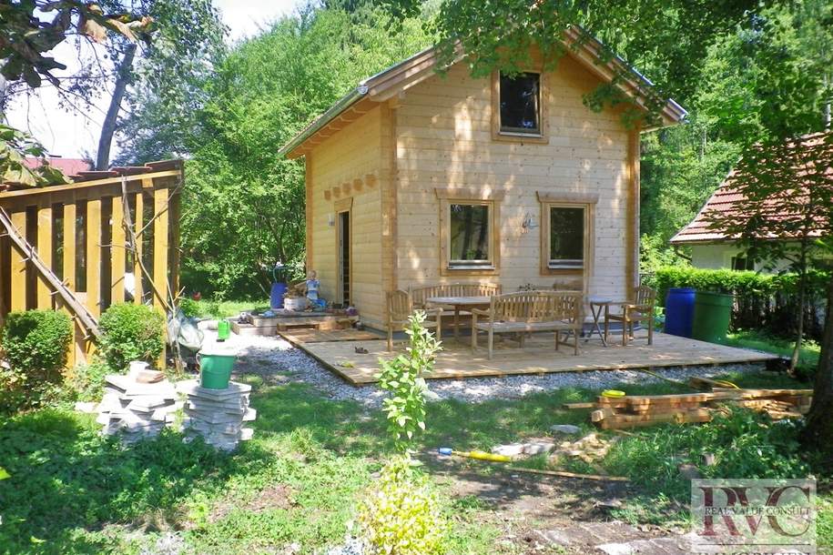 Großes Baugrundstück mit charmantem Gartenhaus in zentraler, sonniger und absoluter Ruhelage, Grund und Boden-kauf, 379.000,€, 5111 Salzburg-Umgebung