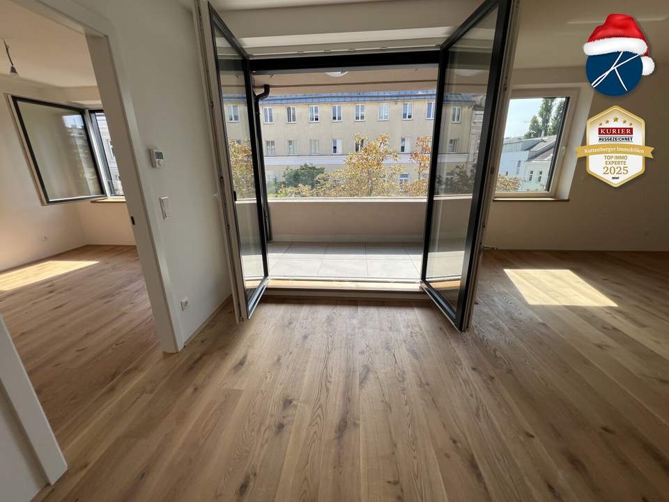 *Superprojekt: ''Über den Baumwipfeln" Top 44 Erstklassige 2-Zimmer Loggia - Wohnung + TRAUMHAFTE SÜDAUSRICHTUNG mit Blick auf die Kastanienbäume