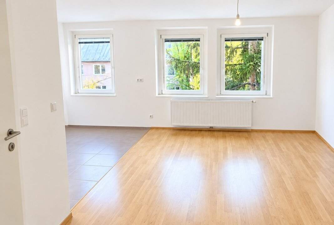 Sonnige, teilsanierte 2-Zimmer-Wohnung mit traumhaftem Grünblick!