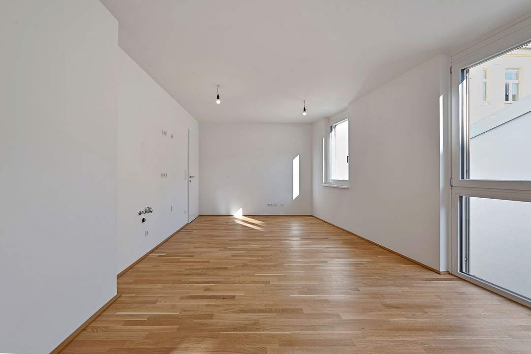 NEU >> moderne 2-Zimmer Wohnung mit hofseitigem Südwest Balkon >> Nähe Alte Donau, Bahnhof Floridsdorf