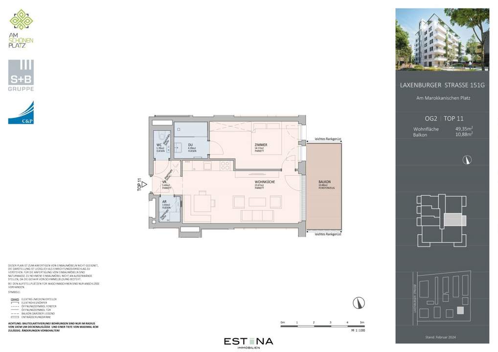 Wohnprojekt "Am schönen Platz" - Pärchenwohnung mit perfektem Grundriss