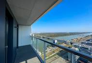 Marina Tower: Über den Dächern Wiens – vermietete 3-Zimmer-Eckwohnung im 22. Stock mit Loggia und Weitblick