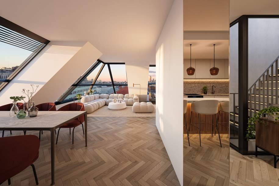 Luxus über den Dächern Wiens - privater Lift und Dachterrasse im Herzen des 3. Bezirks, Wohnung-kauf, 2.499.000,€, 1030 Wien 3., Landstraße