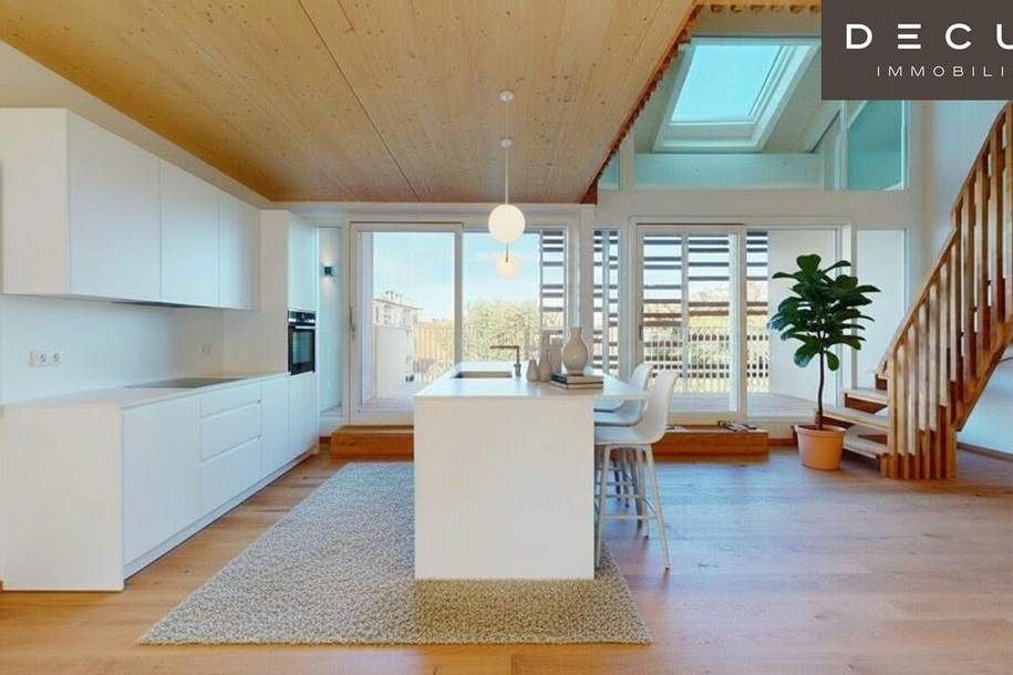 | LUXORIÖSES PENTHOUSE | HELLE DACHGESCHOSS-MAISONETTE MIT BLICK AUF DEN SCHLOSSBERG | 4 ZIMMER &amp; OFFENER WOHN-KÜCHENBEREICH | 2 BÄDER | GALERIE | 2 TERRASSEN | ca. 155m² | LIFTZUGANG | TOP LAGE, Wohnung-kauf, 990.000,€, 8010 Graz(Stadt)