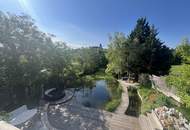 Schönes Einfamilienhaus mit 2 Wohneinheiten, traumhaftem Garten mit Schwimmbiotop und tollem Blick zur Burg Liechtenstein!