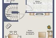 Saniertes Reihenhaus mit Garten, Terrasse und Balkon