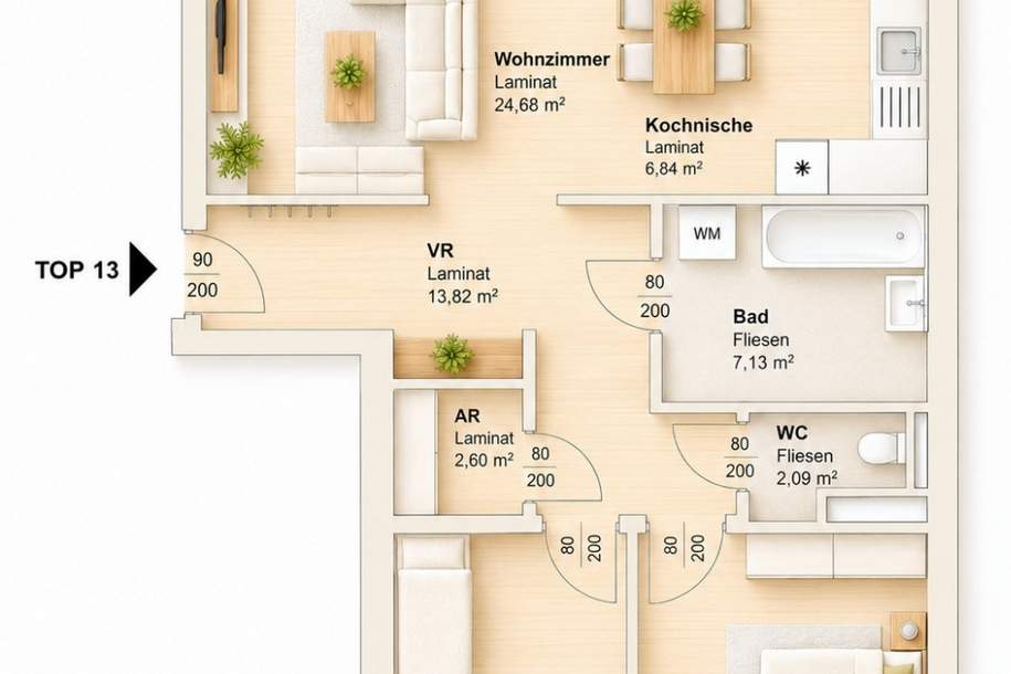 MIETAKTION BIS 01.10.2026 | 3-Zimmerwohnung mit großer Loggia, Wohnung-miete, 980,63,€, 8020 Graz(Stadt)