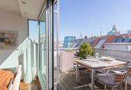 FULLY FURNISHED ROOFTOP APARTMENT WITH AC_Spacious living-dining area & 2 bedrooms