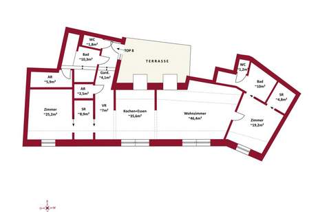 Wiener Geschichte neu komponiert | VICUS NUCUM | Nähe Kahlenberg, Cobenzl & Beethovengang | ERSTBEZUG, Wohnung-kauf, 649.000,€, 1190 Wien 19., Döbling