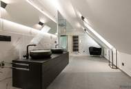 Luxus-Dachgeschoss 133,81 m² mit Terrasse, Designer-Inselküche & Spa-Bad – Weinbergblick + Poolnutzung - Voll möbliert