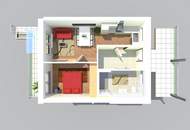 2 Zimmer Wohnung, modern mit Balkon und Stellplatz