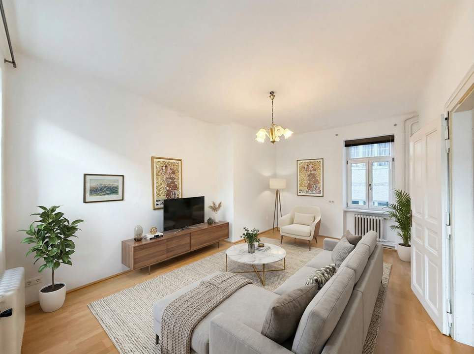 DIREKT am Stelzhamerplatz: 2-Zimmer-Wohnung mit ca. 90 m² – zentral, hell &amp; geräumig