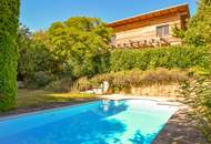 Mit (Sonnen)SCHIRM, CHARME und (Wasser)MELONE: Einfamilienhaus mit Pool und Fernblick am Ölberg