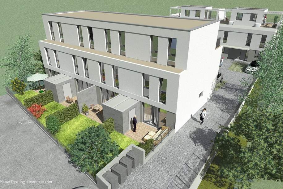 "PROVISIONSFREI " Baubewilligung für 8 Reihenhäuser mit Terrassen und Gärten, Grund und Boden-kauf, 799.000,€, 2111 Korneuburg