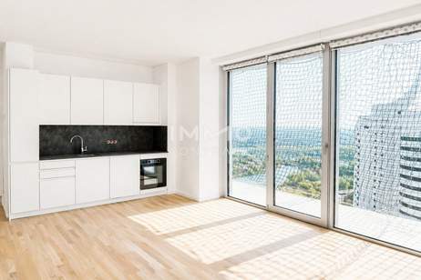 Prater, Stephansdom &amp; Donau: Exklusive Eckresidenz mit unverbaubarem Fernblick. DC2 Tower, Wohnung-miete, 1.100,00,€, 1220 Wien 22., Donaustadt