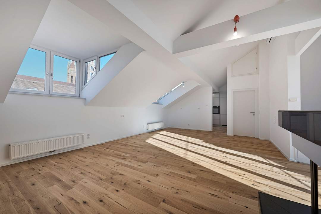 Repräsentatives Wohnen in Döbling- Charmante Wohnung im Dachgeschoss mit Sauna und Terrasse