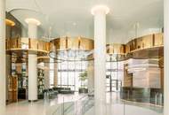 TOP-möbliertes Apartment mit Rundumblick &amp; Goodies (Gym, Pool, Spa, Lounges, Doorman): Neubau-Erstbezug Neue Donau