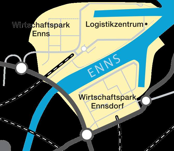 Preiswert Halle auf 11.000m² BB-Grund und befestigt im Hafen Enns - Ennsdorf