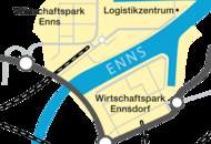 Preiswert Halle auf 11.000m² BB-Grund und befestigt im Hafen Enns - Ennsdorf
