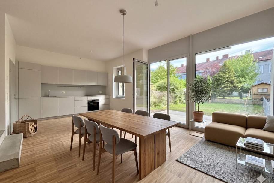 ERSTBEZUG. ERSTKLASSIG. Außenflächen mit direktem Blick auf den Kahlenberg | vollausgestattete Küchen | Fußbodenheizung und Fußbodenkühlung, Wohnung-miete, 1.850,00,€, 1210 Wien 22., Donaustadt