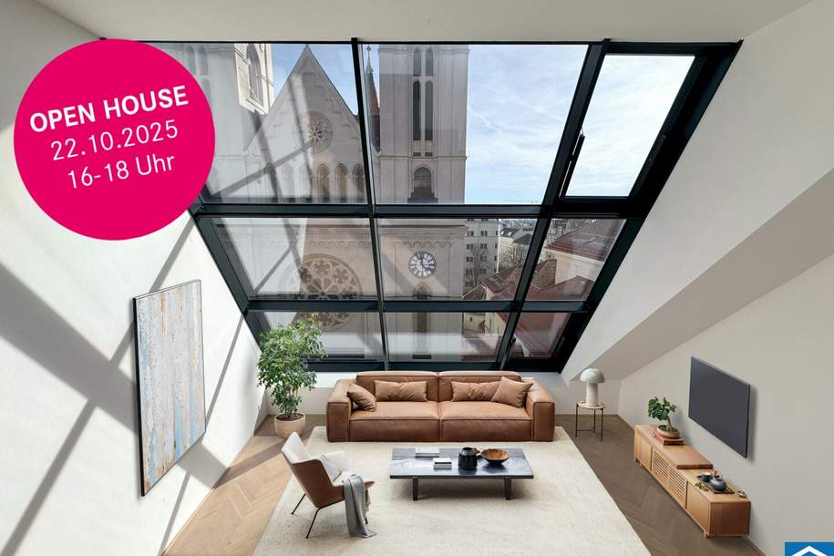 Spektakuläre Dachgeschoßmaisonette mit Terrassentraum und Blick auf die Canisiuskirche, Wohnung-kauf, 1.480.000,€, 1090 Wien 9., Alsergrund