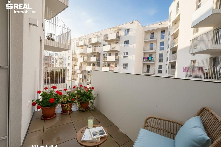 ERSTBEZUG – Modernes Wohnen am Hutterplatz | 2-Zimmer-Neubauwohnung mit Balkon, Wohnung-miete, 993,58,€, 1210 Wien 21., Floridsdorf