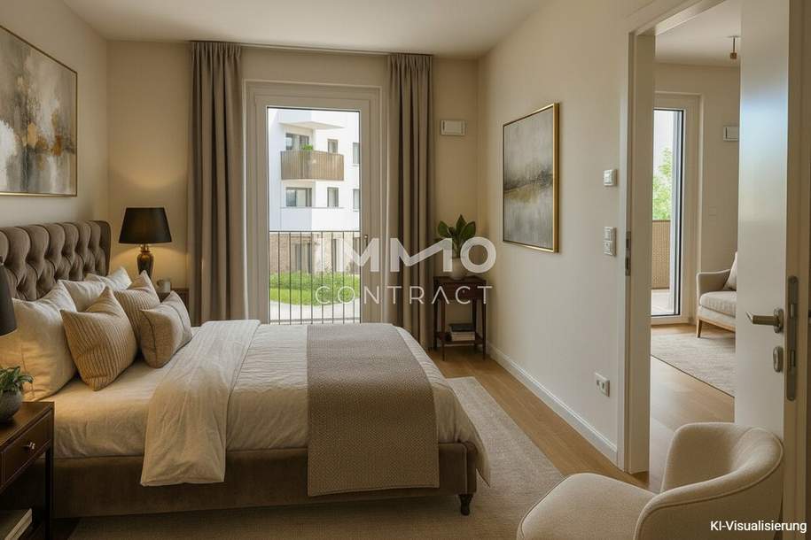 Provisionsfreier Erstbezug! Nähe U1 Leopoldau: 2 Zimmer mit Balkon, Wohnung-kauf, 270.000,€, 1210 Wien 22., Donaustadt