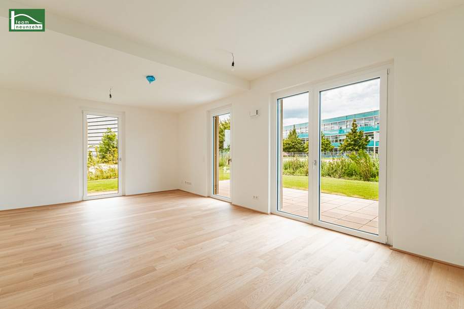 Traumhafte Erdgeschoss-Wohnung im Niedrig-Energie-Standard im grünen Hirschfeld – Naturnah wohnen - Provisionsfrei!, Wohnung-kauf, 620.000,€, 1210 Wien 21., Floridsdorf