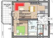Wiener Straße: 2 Zimmerwohnung mit südwestlichen Balkon und Stellplatz inklusive!