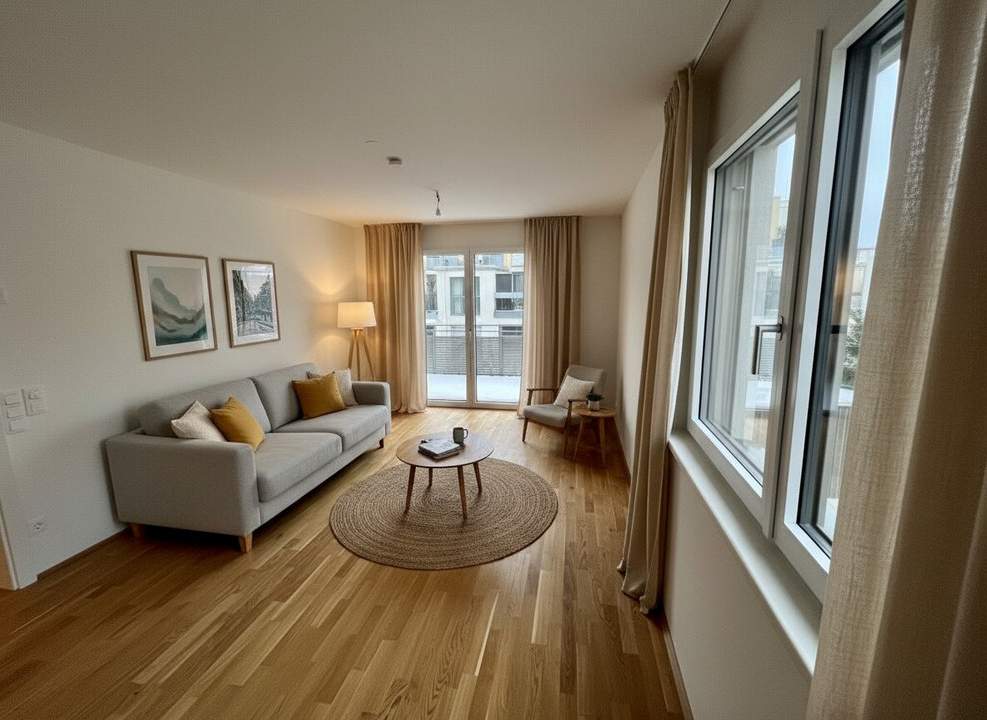 1220! Schöne 2-Zimmer Neubauwohnung mit großen Balkon! Erstbezug!