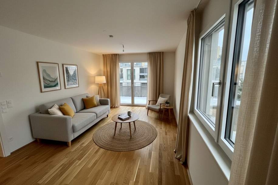 1220! Schöne 2-Zimmer Neubauwohnung mit großen Balkon! Erstbezug!, Wohnung-miete, 924,96,€, 1220 Wien 22., Donaustadt