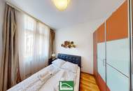 Innenstadt-nahe Lage direkt bei der U1 Vorgartenstraße - Möbliertes Apartment mit Lift im Gebäude! Schlafzimmer in Innenhof-Ausrichtung